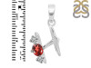 Garnet & White Topaz Alphabet H Pendant GAR-RDA-60.