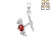 Garnet & White Topaz Alphabet H Pendant GAR-RDA-60.