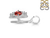 Garnet & White Topaz Alphabet H Pendant GAR-RDA-60.