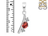 Garnet & White Topaz Alphabet I Pendant GAR-RDA-61.