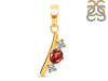 Garnet & White Topaz Alphabet I Pendant GAR-RDA-61.