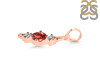 Garnet & White Topaz Alphabet I Pendant GAR-RDA-61.