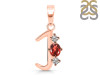 Garnet & White Topaz Alphabet J Pendant GAR-RDA-62.