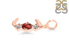 Garnet & White Topaz Alphabet J Pendant GAR-RDA-62.