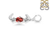Garnet & White Topaz Alphabet J Pendant GAR-RDA-62.
