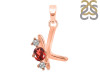 Garnet & White Topaz Alphabet K Pendant GAR-RDA-63.