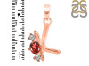 Garnet & White Topaz Alphabet K Pendant GAR-RDA-63.