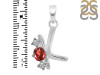Garnet & White Topaz Alphabet K Pendant GAR-RDA-63.