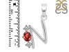 Garnet & White Topaz Alphabet N Pendant GAR-RDA-66.