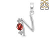 Garnet & White Topaz Alphabet N Pendant GAR-RDA-66.