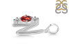Garnet & White Topaz Alphabet N Pendant GAR-RDA-66.