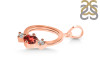 Garnet & White Topaz Alphabet O Pendant GAR-RDA-67.
