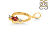 Garnet & White Topaz Alphabet O Pendant GAR-RDA-67.