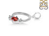 Garnet & White Topaz Alphabet O Pendant GAR-RDA-67.
