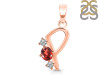 Garnet & White Topaz Alphabet P Pendant GAR-RDA-68.