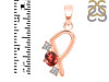 Garnet & White Topaz Alphabet P Pendant GAR-RDA-68.