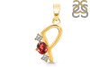 Garnet & White Topaz Alphabet P Pendant GAR-RDA-68.