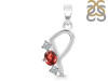 Garnet & White Topaz Alphabet P Pendant GAR-RDA-68.