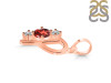 Garnet & White Topaz Alphabet P Pendant GAR-RDA-68.