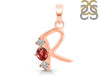 Garnet & White Topaz Alphabet R Pendant GAR-RDA-70.