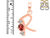 Garnet & White Topaz Alphabet R Pendant GAR-RDA-70.