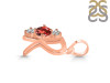 Garnet & White Topaz Alphabet R Pendant GAR-RDA-70.