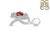Garnet & White Topaz Alphabet R Pendant GAR-RDA-70.