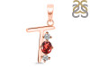 Garnet & White Topaz Alphabet T Pendant GAR-RDA-72.