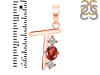 Garnet & White Topaz Alphabet T Pendant GAR-RDA-72.