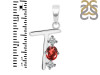 Garnet & White Topaz Alphabet T Pendant GAR-RDA-72.