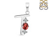 Garnet & White Topaz Alphabet T Pendant GAR-RDA-72.