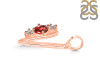 Garnet & White Topaz Alphabet V Pendant GAR-RDA-74.