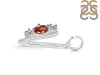 Garnet & White Topaz Alphabet V Pendant GAR-RDA-74.