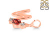 Garnet & White Topaz Alphabet W Pendant GAR-RDA-75.