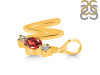 Garnet & White Topaz Alphabet W Pendant GAR-RDA-75.