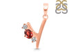 Garnet & White Topaz Alphabet Y Pendant GAR-RDA-77.