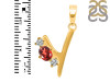 Garnet & White Topaz Alphabet Y Pendant GAR-RDA-77.