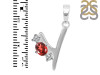 Garnet & White Topaz Alphabet Y Pendant GAR-RDA-77.