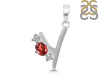Garnet & White Topaz Alphabet Y Pendant GAR-RDA-77.
