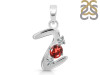 Garnet & White Topaz Alphabet Z Pendant GAR-RDA-78.