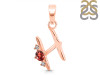 Garnet & White Topaz Alphabet H Pendant GAR-RDA-8.