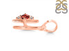 Garnet & White Topaz Alphabet H Pendant GAR-RDA-8.