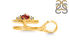 Garnet & White Topaz Alphabet H Pendant GAR-RDA-8.