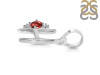 Garnet & White Topaz Alphabet H Pendant GAR-RDA-8.