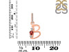 Garnet & White Topaz Alphabet B Pendant GAR-RDA-80.