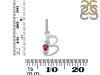 Garnet & White Topaz Alphabet B Pendant GAR-RDA-80.