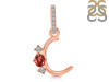 Garnet & White Topaz Alphabet C Pendant GAR-RDA-81.