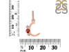 Garnet & White Topaz Alphabet C Pendant GAR-RDA-81.