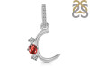 Garnet & White Topaz Alphabet C Pendant GAR-RDA-81.