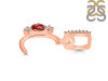 Garnet & White Topaz Alphabet C Pendant GAR-RDA-81.